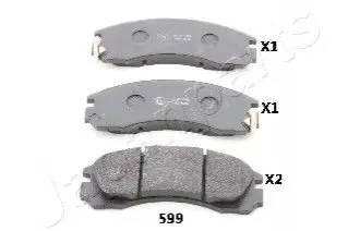 Колодки гальмівні (передні) Citroen C-Crosser 07-/Mitsubishi Outlander/Pajero 98-/Lancer/L400 94-03 JAPANPARTS PA599AF Купити в Україні