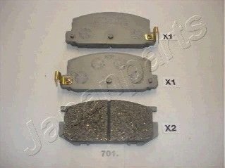 SUBARU колодки тормозов. задн. Legacy, Impreza - 98 JAPANPARTS PA-701AF (фото 1)