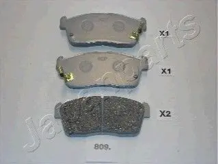 Колодки гальмівні (передні) Chevrolet Cruze 00-08/Subaru Justy 07-/Suzuki Ignis 00-/Nissan Pixo 09 JAPANPARTS PA809AF Купити в Україні