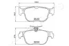Фото Колодки гальмівні (задні) Audi A3/Seat Leon/Skoda Octavia/VW Golf VIII 19-/Caddy 20- (Ate) JAPANPARTS (PP-0927AF) зображення 2