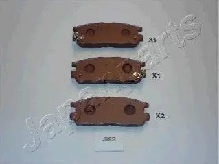 Колодки гальмівні (задні) Opel Frontera A/B 92-04/Monterry A/B 91-99 JAPANPARTS PP999AF Купити в Україні