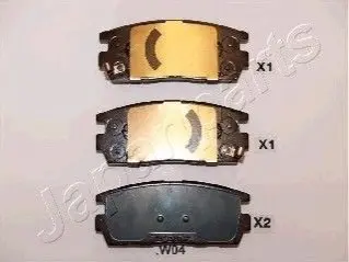 Колодки гальмівні (задні) Opel Antara/Chevrolet Captiva 2.0-3.2 06 JAPANPARTS PPW04AF Купити в Україні