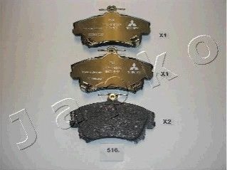 Тормозные колодки, дисковый тормоз.) JAPKO 50516 (фото 1)