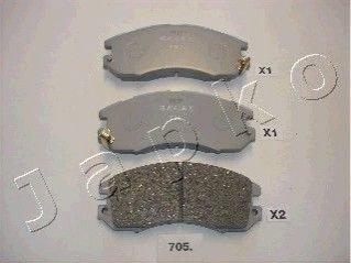 Гальмівні колодки, дискове гальмо (набір) JAPKO 50705