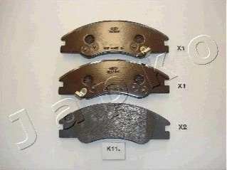 Гальмівні колодки, дискове гальмо (набір) JAPKO 50K11 (фото 1)