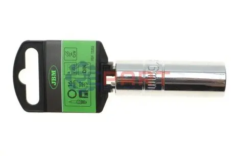 Головка свічкова 1/2" 16 мм (хромована) JBM 13252