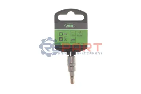 Головка 1/4" со вставкой Hex 5 (хромированная) JBM 13376