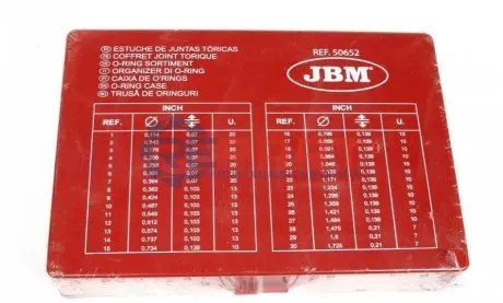 Набор уплотнительных колец (дюймовых) 386 шт JBM 50652 Купити в Україні