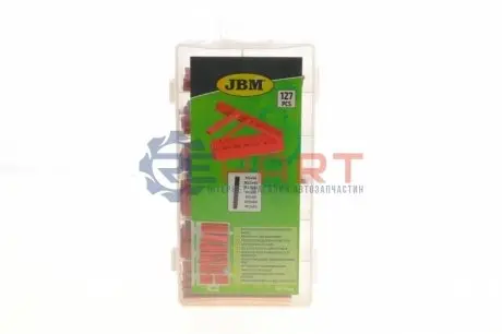 Набор трубок термоусадочных красных (127шт) JBM 53376