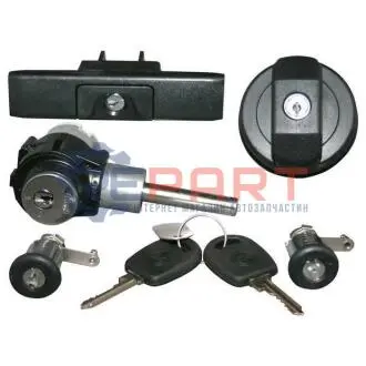 SKODA К-кт. замків (запал + 2шт двері+кришка бака + ручка багажника + 2шт. ключі) Felicia 94-02 JP GROUP 1187501410 Купити в Україні