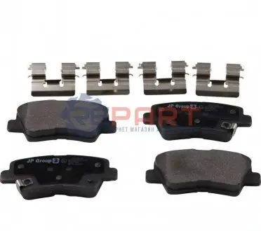 KIA гальмівні колодки задн.Carens,Ceed,Soul,Hyundai i10,20,30,40,Tucson JP GROUP 3563701110 Купити в Україні