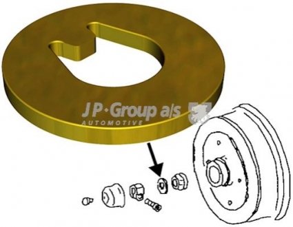 Подвеска, корпус подшипника колесного JP GROUP 8141200900