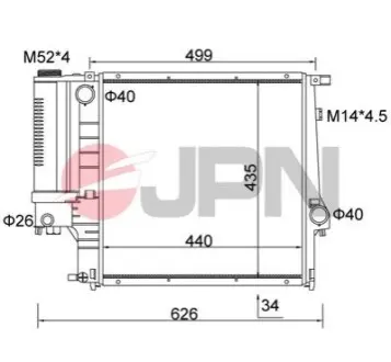 Радіатор охолодження двигуна JPN 60C9006JPN