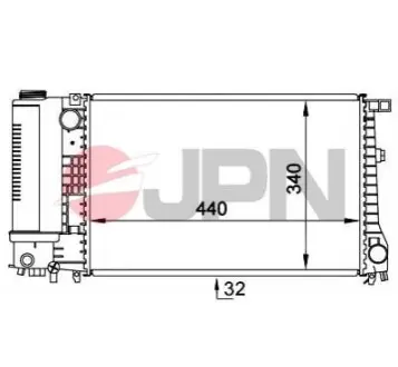 Радіатор охолодження двигуна JPN 60C9007JPN