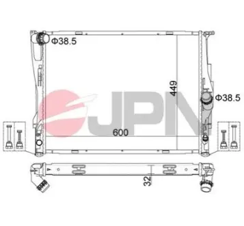 Радіатор охолодження двигуна JPN 60C9009JPN