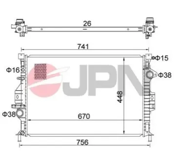 Радіатор охолодження двигуна JPN 60C9014JPN
