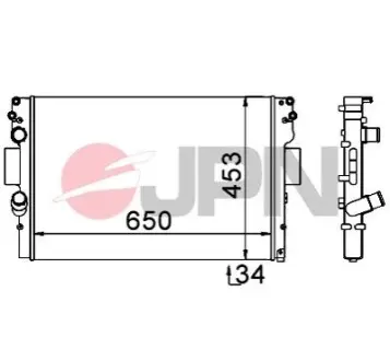 Радіатор охолодження двигуна JPN 60C9023JPN