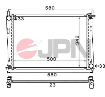 Радіатор охолодження двигуна JPN 60C9026JPN