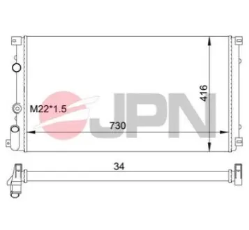 Радіатор охолодження двигуна JPN 60C9033JPN
