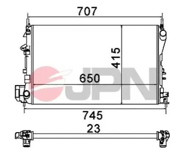 Радіатор охолодження двигуна JPN 60C9035JPN