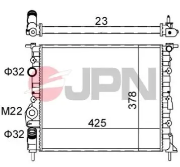 Радіатор охолодження двигуна JPN 60C9043JPN