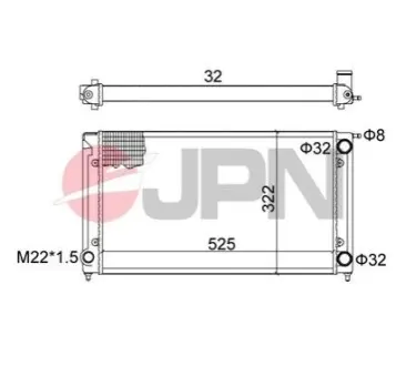Радиатор двигателя JPN 60C9053JPN