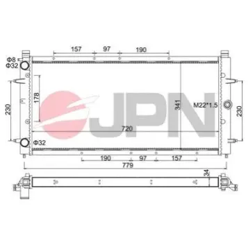 Радіатор охолодження двигуна JPN 60C9054JPN