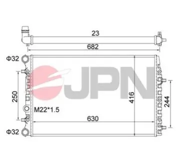 Радіатор охолодження двигуна JPN 60C9056JPN