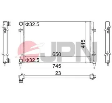 Радіатор охолодження двигуна JPN 60C9058JPN