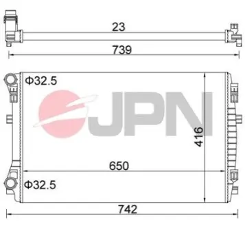 Радіатор охолодження двигуна JPN 60C9069JPN