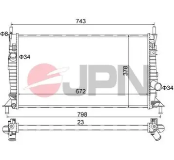 Радіатор охолодження двигуна JPN 60C9071JPN