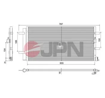Радіатор кондиціонера JPN 60C9080JPN