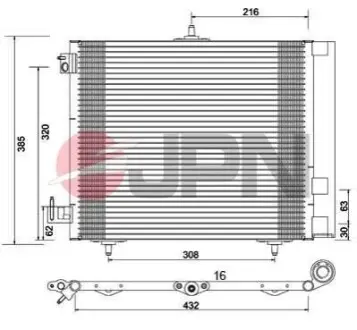 Радіатор кондиціонера JPN 60C9090JPN