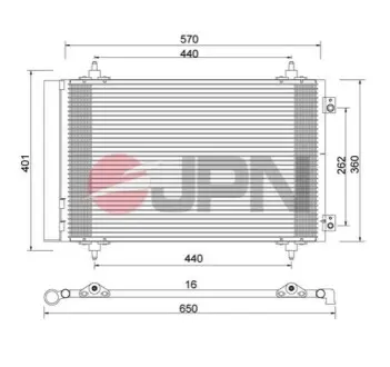 Радіатор кондиціонера JPN 60C9093JPN