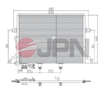 Радіатор кондиціонера JPN 60C9102JPN