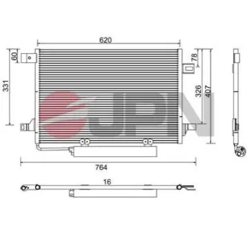 Радіатор кондиціонера JPN 60C9105JPN