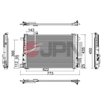 Радіатор кондиціонера JPN 60C9106JPN