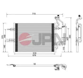 Радіатор кондиціонера JPN 60C9121JPN