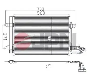 Радіатор кондиціонера JPN 60C9139JPN