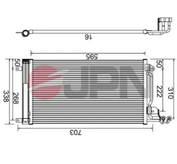 Радіатор кондиціонера JPN 60C9144JPN