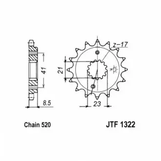 Зірка передня JT SPROCKETS JTF132213