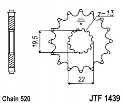 Зірка передня JT SPROCKETS JTF143913