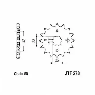 Зірка передня JT SPROCKETS JTF27818