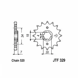 Звезда передняя JT SPROCKETS JTF32914