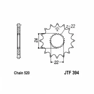 Звезда передняя JT SPROCKETS JTF39411