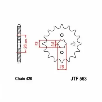 Зірка передня JT SPROCKETS JTF56314