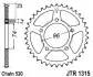 Зірка задня JT SPROCKETS (JTR131540) зображення 1