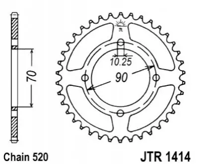 Зірка задня JT SPROCKETS JTR141443