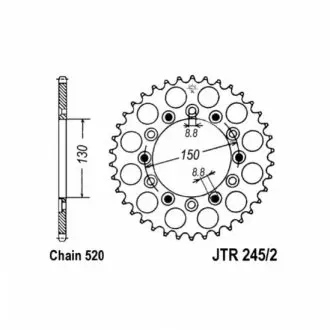 Зірка задня JT SPROCKETS JTR245253