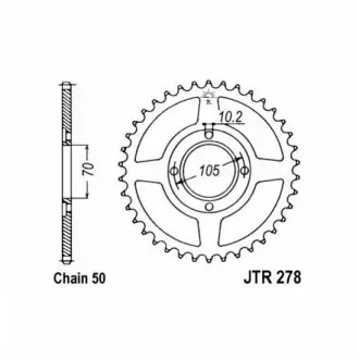 Зірка задня JT SPROCKETS JTR27838